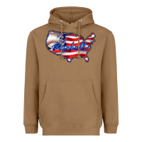 Toasted Coconut usa flag baseball Heavyweight Hoodie - BarkalooDesign