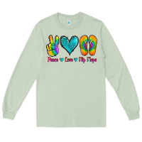 Matcha peace love flips flops Long Sleeve Tee - Jasminsmagicworld