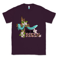 Plum he is risen cross Classic Tee - BarkalooDesign