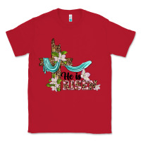 Red he is risen cross Classic Tee - BarkalooDesign