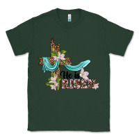 Sports Green he is risen cross Classic Tee - BarkalooDesign