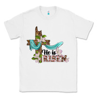 White he is risen cross Classic Tee - BarkalooDesign