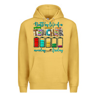 Antique Gold battery life of a teacher monday friday Premium Hoodie - NancyCooperArtShop