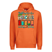 Carrot battery life of a teacher monday friday Premium Hoodie - NancyCooperArtShop