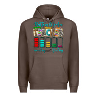 Coffee battery life of a teacher monday friday Premium Hoodie - NancyCooperArtShop