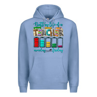 Colony Blue battery life of a teacher monday friday Premium Hoodie - NancyCooperArtShop