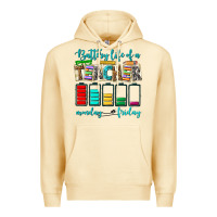 Pina Colada battery life of a teacher monday friday Premium Hoodie - NancyCooperArtShop