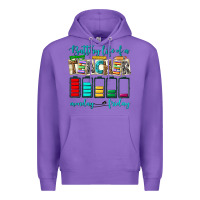 Purple battery life of a teacher monday friday Premium Hoodie - NancyCooperArtShop