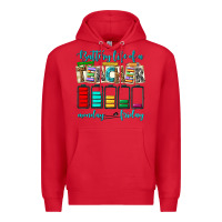 Red battery life of a teacher monday friday Premium Hoodie - NancyCooperArtShop