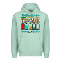 Seafoam battery life of a teacher monday friday Premium Hoodie - NancyCooperArtShop