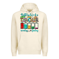Tofu battery life of a teacher monday friday Premium Hoodie - NancyCooperArtShop