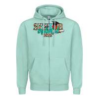 Seafoam senior graduated 2023 Zipper Hoodie - NancyCooperArtShop