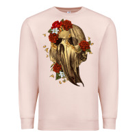 Pale Pink Ghost Skeleton Premium Sweatshirt - RanaPortraitStore