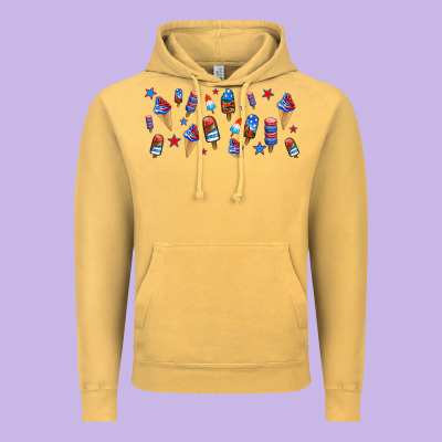 Usa Ice Cream And Popsicles Vintage Hoodie Designed By Adodesignshop