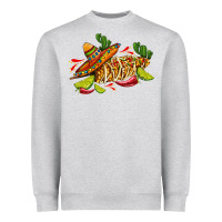 Heather Grey mexican elote corn sombrero lime and  cactus Heavyweight Sweatshirt - AdoDesignShop