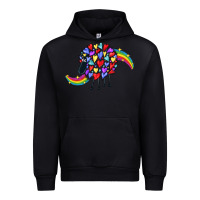 Black Rainbow sheep Urban Hoodie - CowGirlArtShop