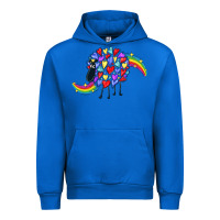 Cobalt Rainbow sheep Urban Hoodie - CowGirlArtShop