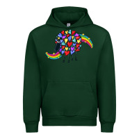 Forest Green Rainbow sheep Urban Hoodie - CowGirlArtShop