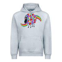 Heather Grey Rainbow sheep Urban Hoodie - CowGirlArtShop