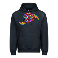 Navy Rainbow sheep Urban Hoodie - CowGirlArtShop