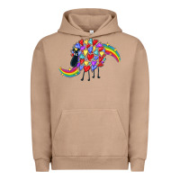Pigment Burro Rainbow sheep Urban Hoodie - CowGirlArtShop