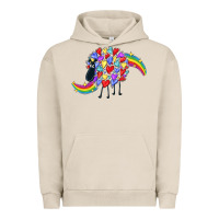 Pigment French Oak Rainbow sheep Urban Hoodie - CowGirlArtShop