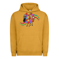 Pigment Peanut Butter Rainbow sheep Urban Hoodie - CowGirlArtShop