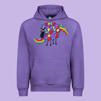 Rainbow Sheep Urban Hoodie Designed By Cowgirlartshop