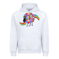 White Rainbow sheep Urban Hoodie - CowGirlArtShop