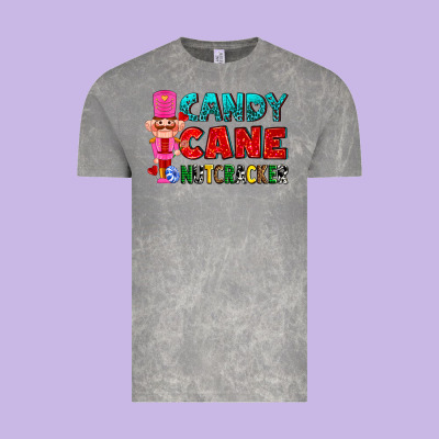 Candy Cane And Pink Nutcracker Ado Vintage Tee Designed By Adodesignshop