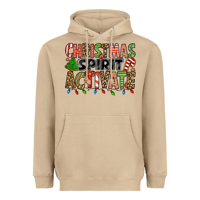 Christmas Spirit Activate Heavyweight Hoodie by Jasminsmagicworld | Teevron