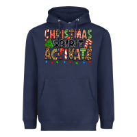 Navy christmas spirit activate Heavyweight Hoodie - Jasminsmagicworld