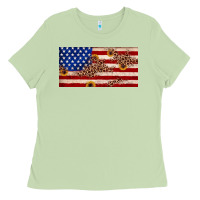 Matcha American flag leopard sunflower Ladies Tee - JahusDesignShop