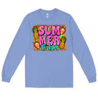 Colony Blue summer vibes leopard background Long Sleeve Tee - Jasminsmagicworld