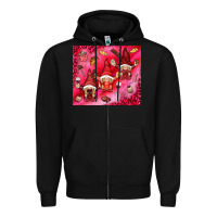 Black gnomies with food Zipper Hoodie - NancyCooperArtShop