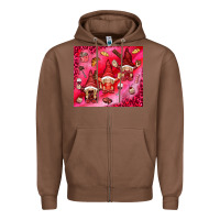 Chestnut gnomies with food Zipper Hoodie - NancyCooperArtShop