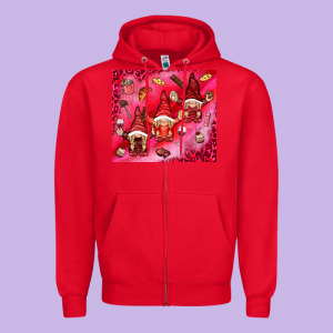 Gnomies With Food Zipper Hoodie Designed By Nancycooperartshop