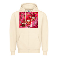 Sandshell gnomies with food Zipper Hoodie - NancyCooperArtShop