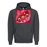 Smoke gnomies with food Zipper Hoodie - NancyCooperArtShop