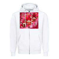 White gnomies with food Zipper Hoodie - NancyCooperArtShop