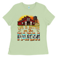 Matcha life is better on the farm with barn Ladies Tee - texasbilliewilder