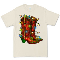 Bone christmas western boots with lights Premium Tee - RanaPortraitStore