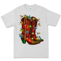Dove Grey christmas western boots with lights Premium Tee - RanaPortraitStore