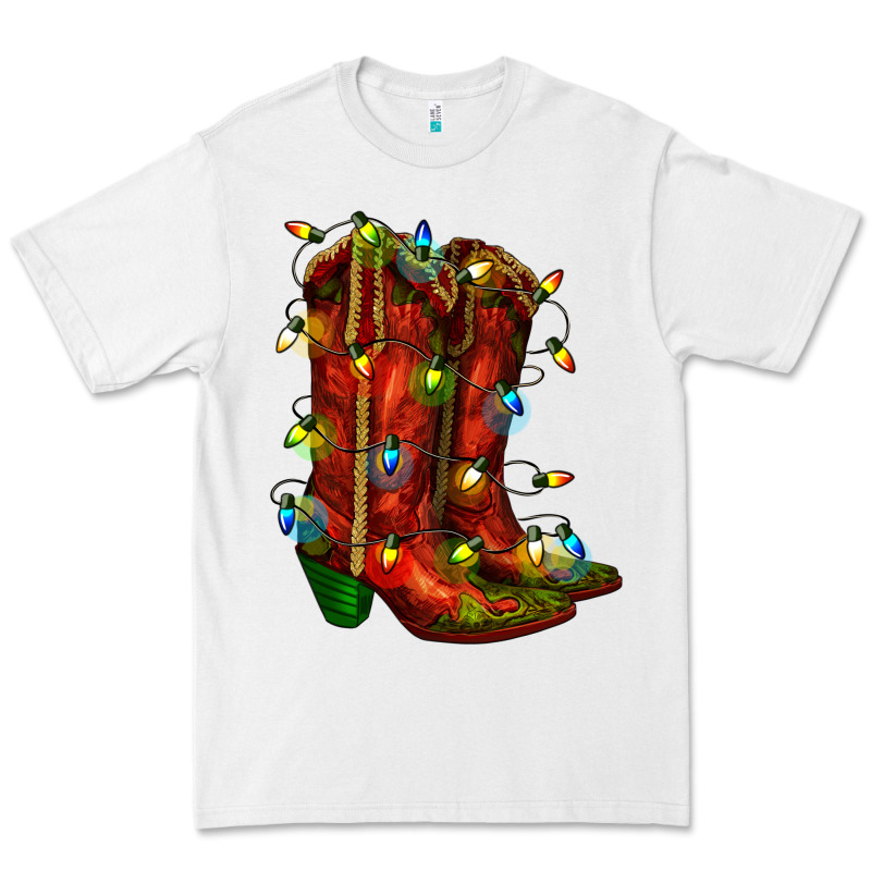 Christmas Western Boots With Lights Premium Tee by RanaPortraitStore | Teevron