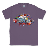 Lavender american teacher Classic Tee - NancyCooperArtShop