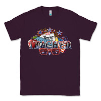 Plum american teacher Classic Tee - NancyCooperArtShop
