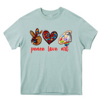 Arona peace love art Heavy Core Tee - texasbilliewilder