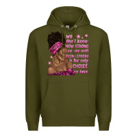 Army Green afro woman cancer Premium Hoodie - texasbilliewilder