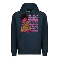 Navy afro woman cancer Premium Hoodie - texasbilliewilder