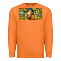Carrot Goat with sunflowers and leopard Premium Sweatshirt - RanaPortraitStore